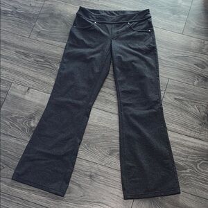 Athleta Grey Heather Yoga Flare Wide Leg Pants 4 pockets Size XSP